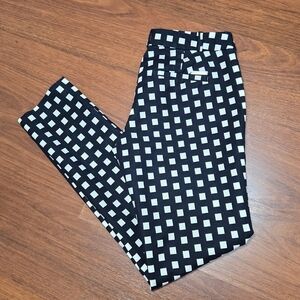 MICHAEL Michael Kors Checkered Low Rise Ankle Pants